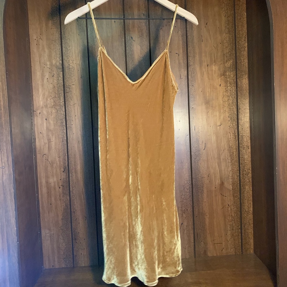 REFORMATION Velvet Slip Dress